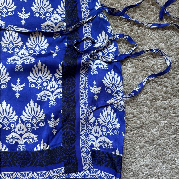 Zara Blue and White Asymmetrical Skirt - Picture 5 of 8